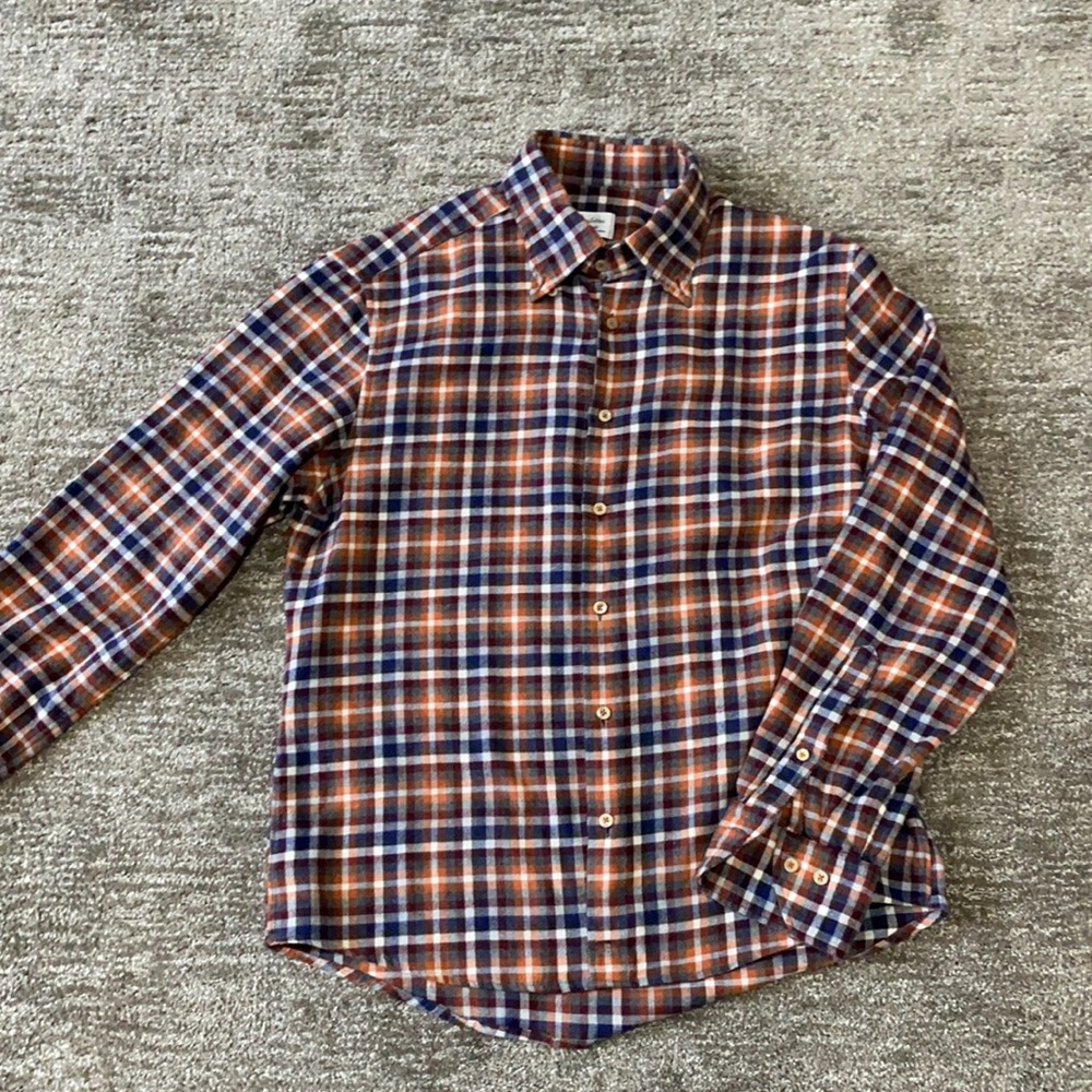 Stenstroms Fitted 2-Fold Super Cotton Button Shirt Medium